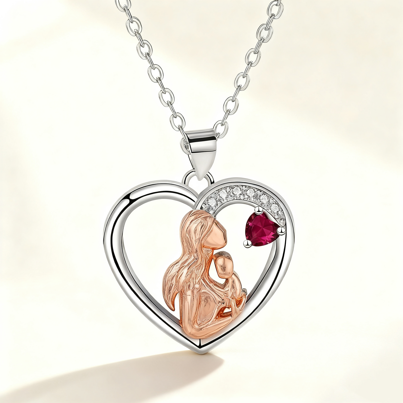 Warm Mother's Love Pendant Necklace