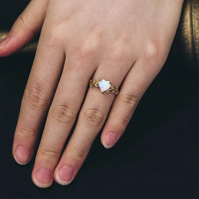 Leaf Branch Heart Ring