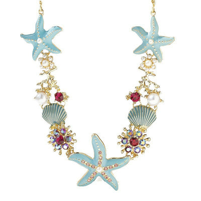 Starfish Shell Natural Freshwater Pearl Necklace