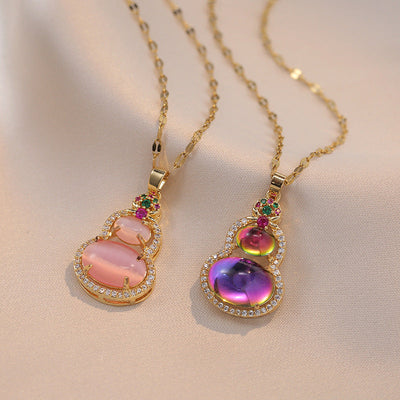 Calabash Natural Cat's Eye Necklace or Earrings