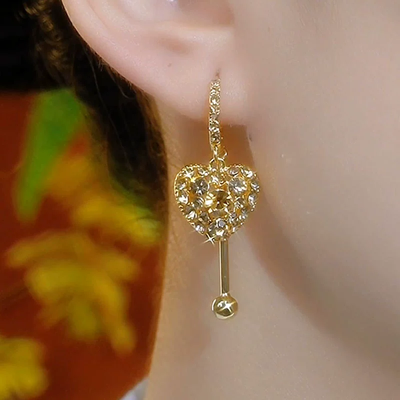 Zircon Love Long Tassel Earrings