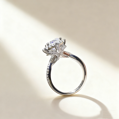 Royal Manor D Color Moissanite Ring