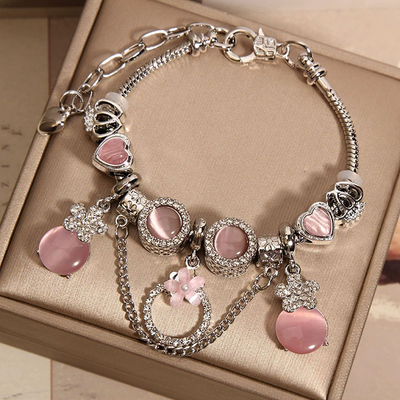Natural Cat's Eye Cute Flower Pendant