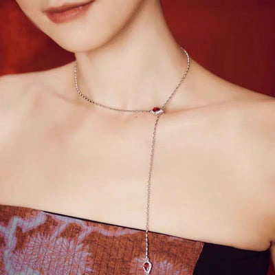 Lucky snake natural crystal necklace