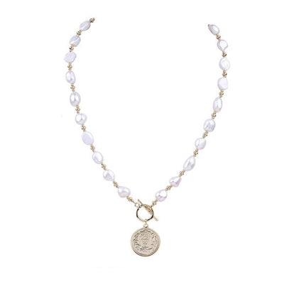 Baroque natural freshwater pearl necklace