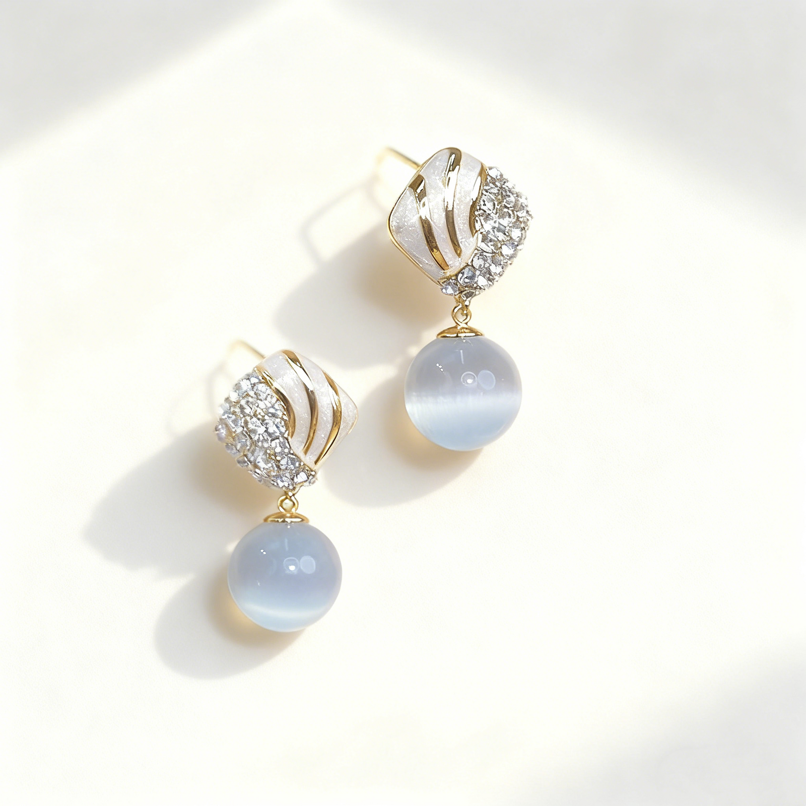 Vintage Cat’s Eye Stone Earrings