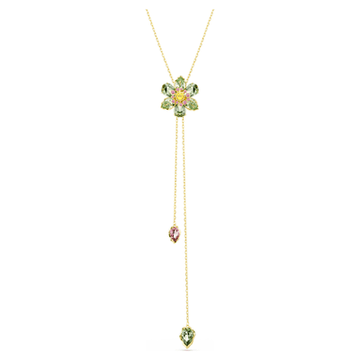 Natural crystal pendant flower necklace