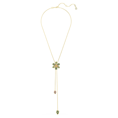 Natural crystal pendant flower necklace