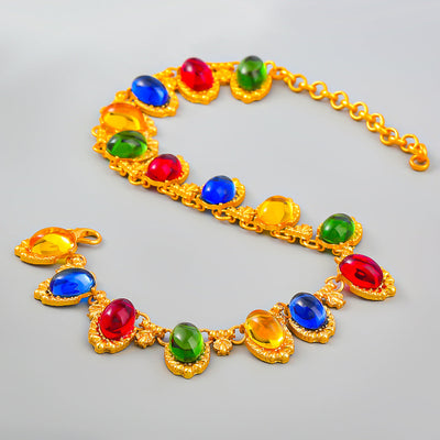 Exaggerated colorful necklace
