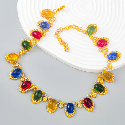 Exaggerated colorful necklace