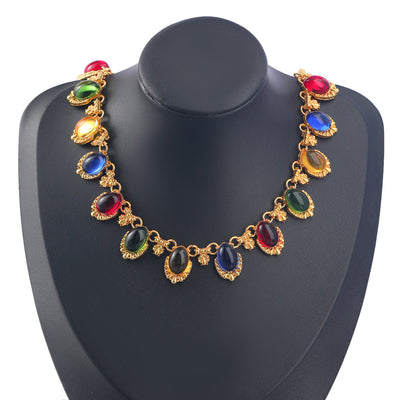 Exaggerated colorful necklace