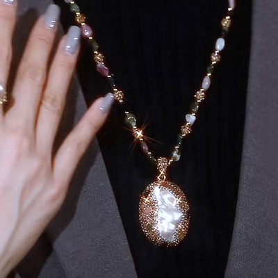 Baroque Pearl Tourmaline Necklace