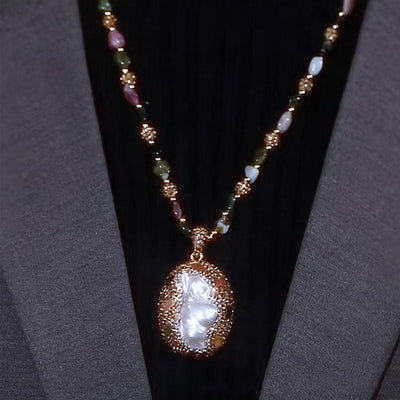 Baroque Pearl Tourmaline Necklace