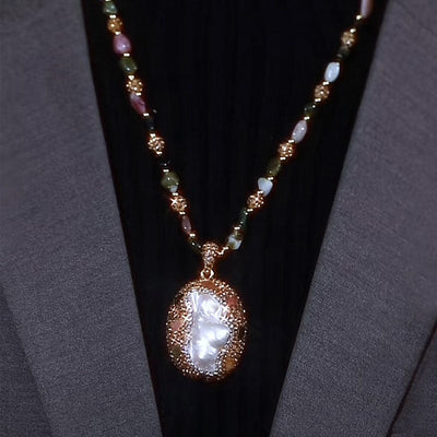 Baroque Pearl Tourmaline Necklace