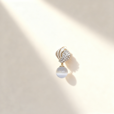 Vintage Cat’s Eye Stone Earrings