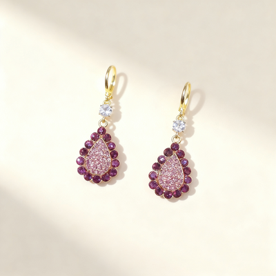 Amethyst teardrop earrings