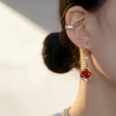 Rose Diamond Earrings