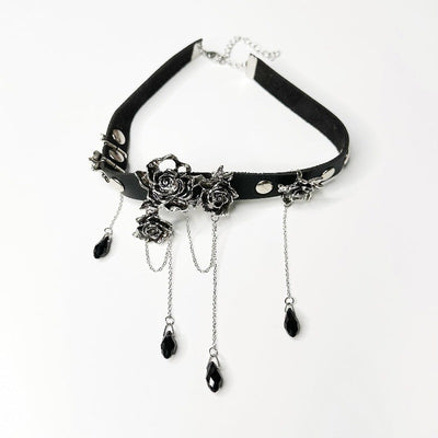 Rose tassel necklace