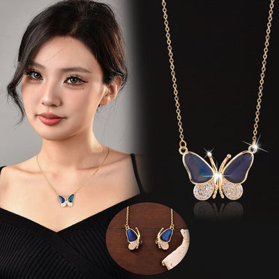Color-changing butterfly magnetic necklace