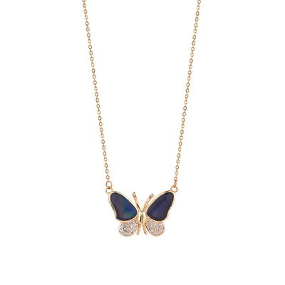Color-changing butterfly magnetic necklace