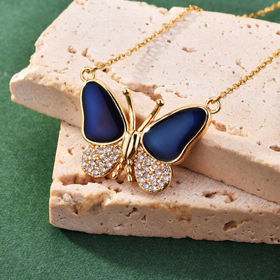 Color-changing butterfly magnetic necklace