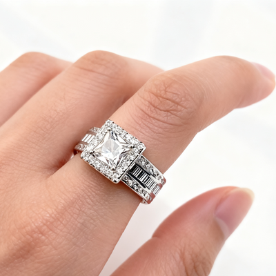 925 silver diamond ring