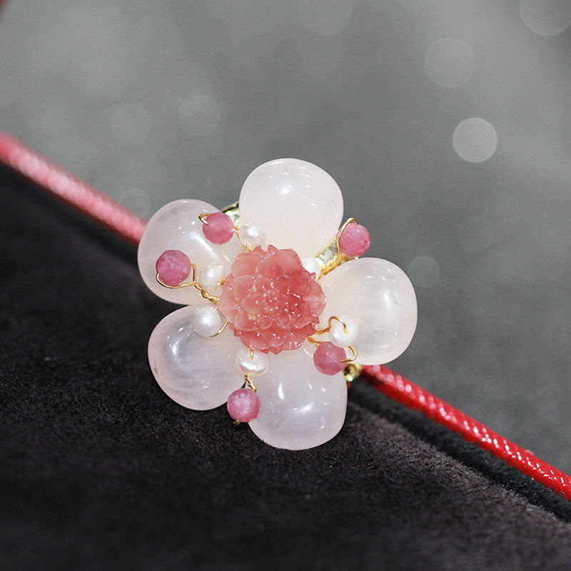 Pale pink jade flower corsage