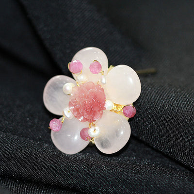 Pale pink jade flower corsage