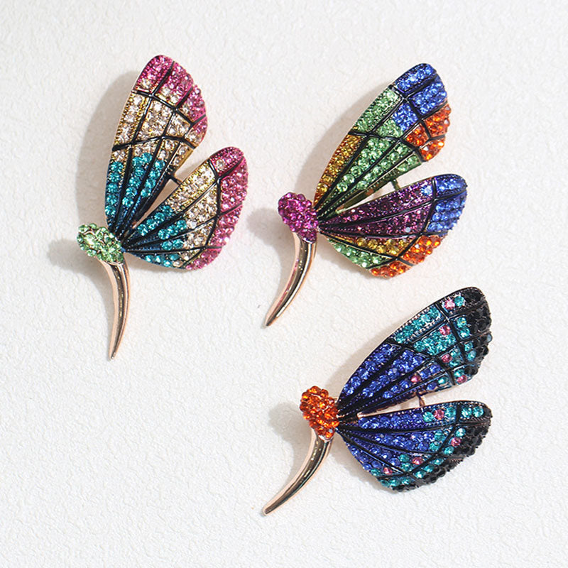 Vintage Colorful Butterfly Brooch