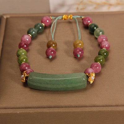 Colorful natural tourmaline bracelet