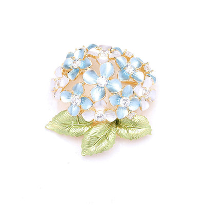 Simple hydrangea brooch
