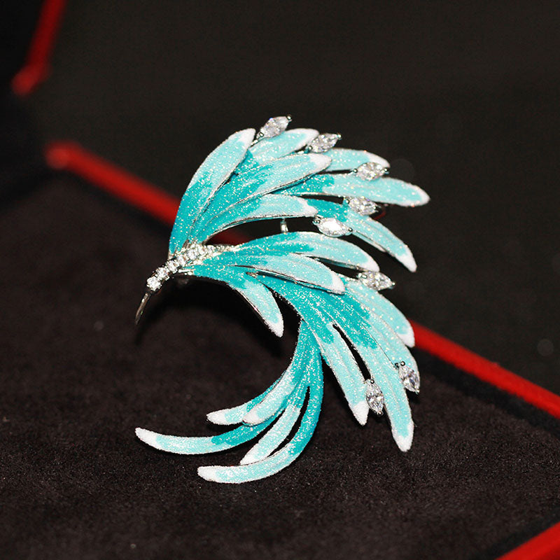 Multicolor Phoenix Brooch