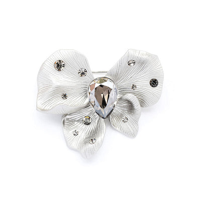 Butterfly natural crystal brooch