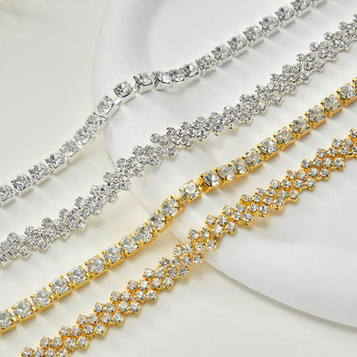 Stacked Rhinestone Anklet