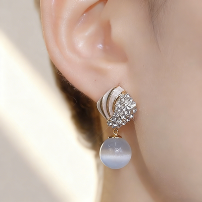 Vintage Cat’s Eye Stone Earrings