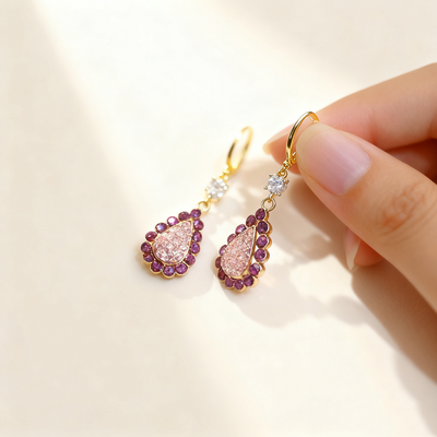 Amethyst teardrop earrings