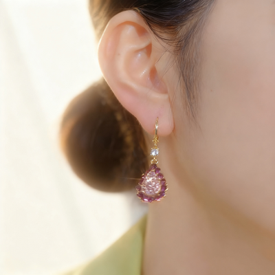 Amethyst teardrop earrings