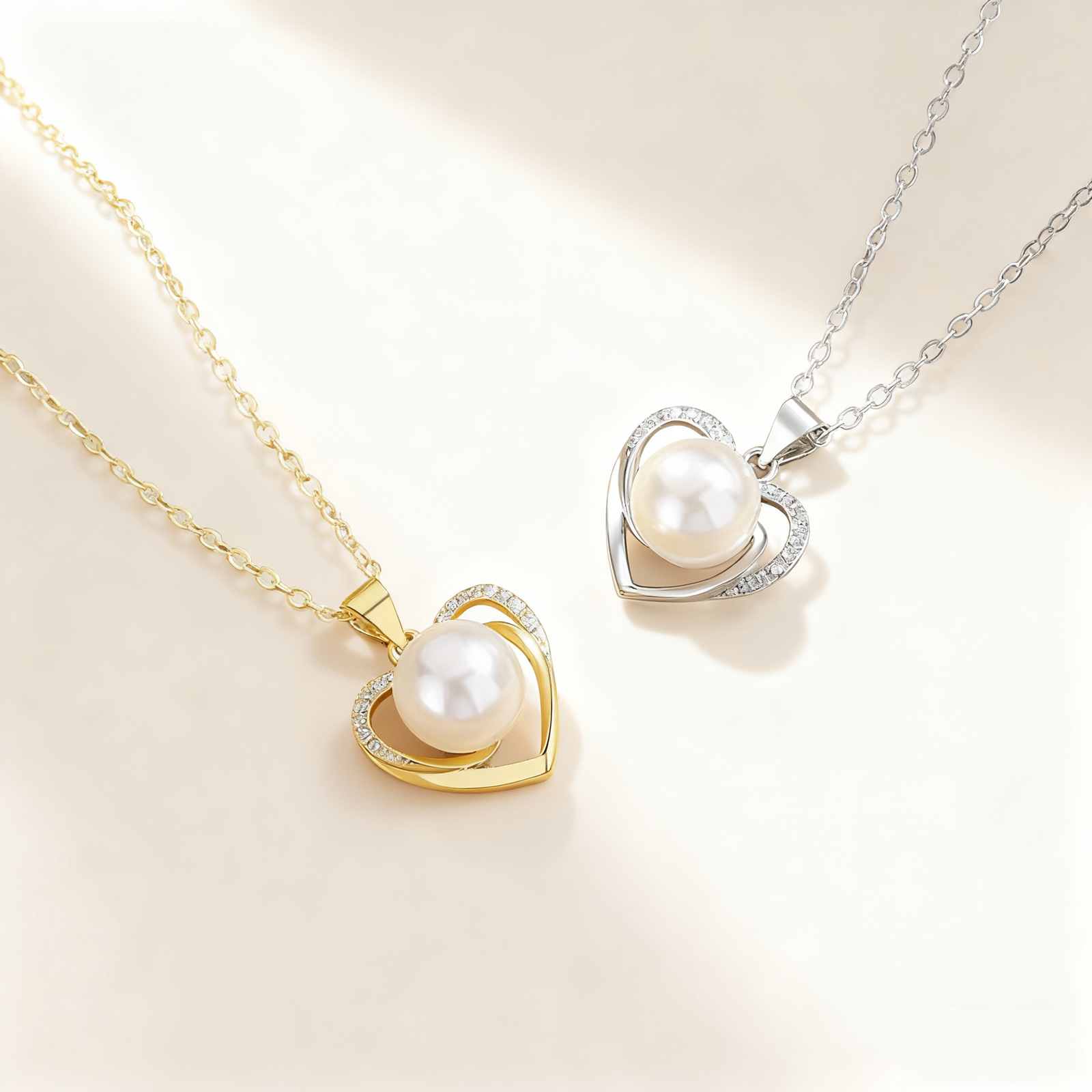Heart Pearl Necklace