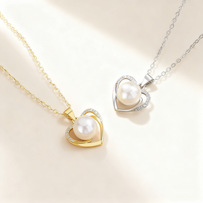 Heart Pearl Necklace