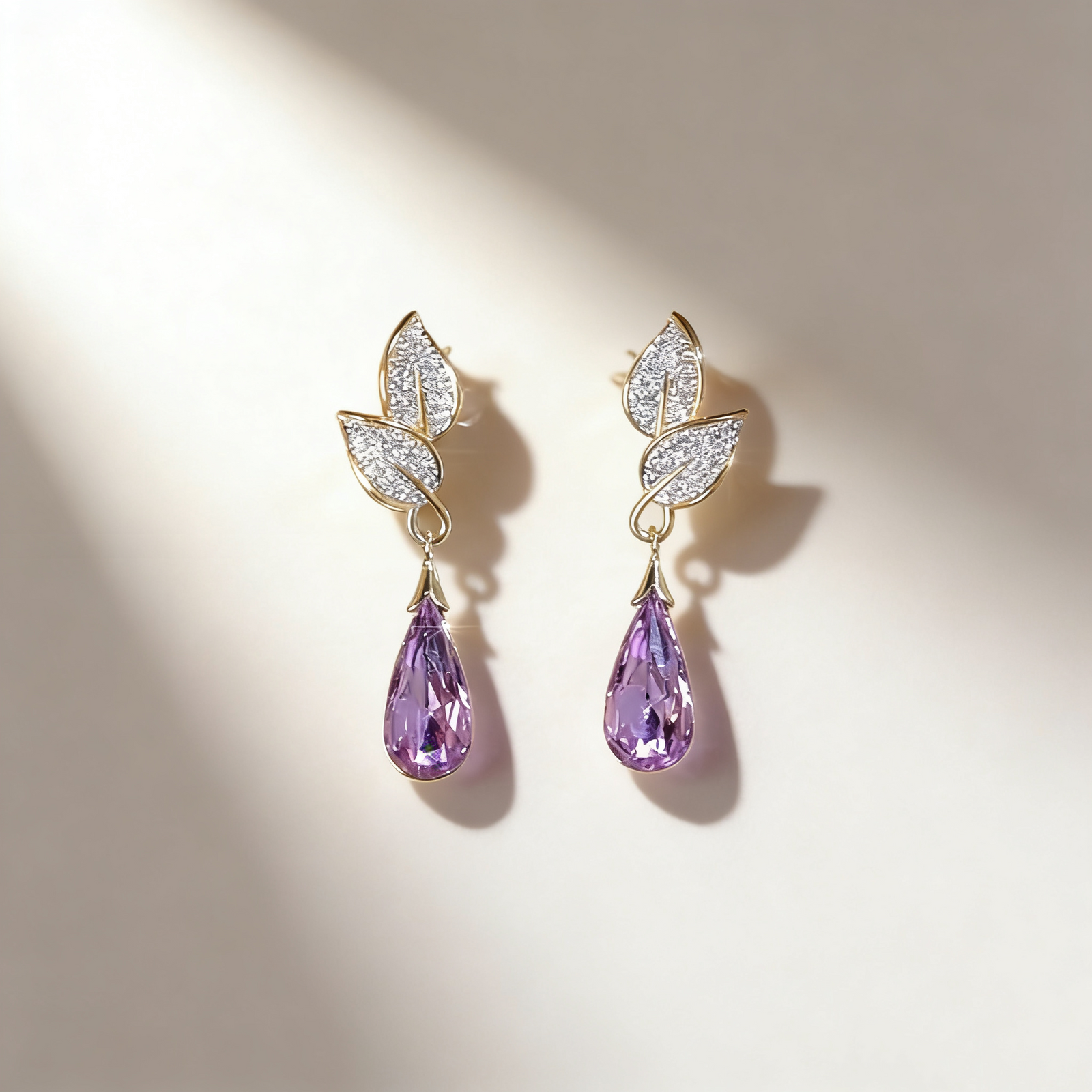 Waterdrop Amethyst Earrings