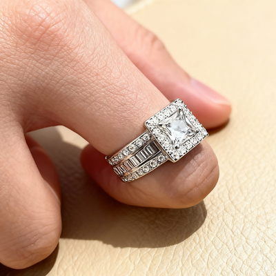 925 silver diamond ring