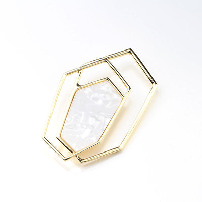 Double hexagonal brooch