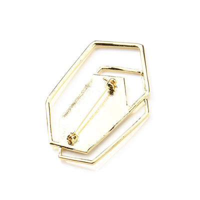 Double hexagonal brooch