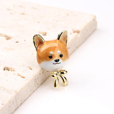 Yellow Shiba Inu Brooch
