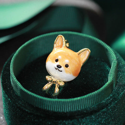 Yellow Shiba Inu Brooch