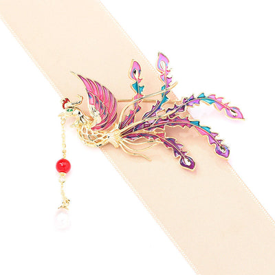Colorful Phoenix Natural Freshwater Pearl Brooch