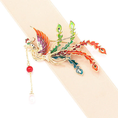 Colorful Phoenix Natural Freshwater Pearl Brooch