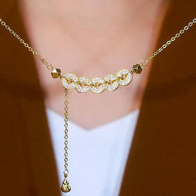 Dragon scale five emperors' coins necklace