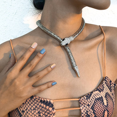 Exaggerated snake necklace or bracelet
