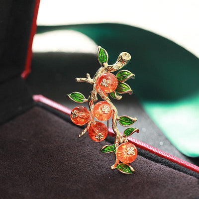 Persimmon Brooch